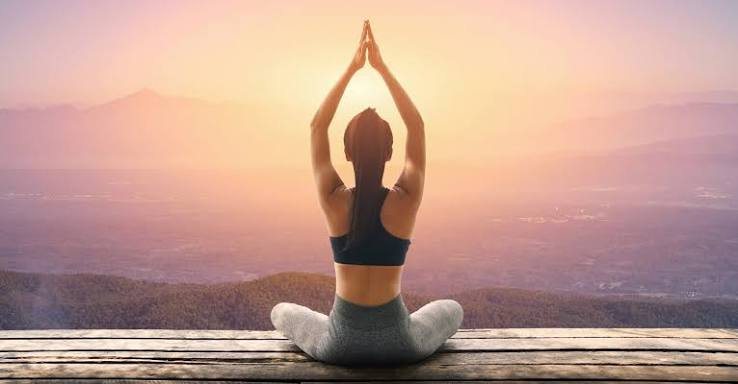 Hatha yoga at the farm